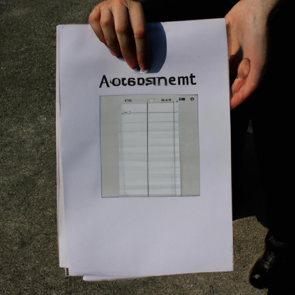 Person holding assessment rubric